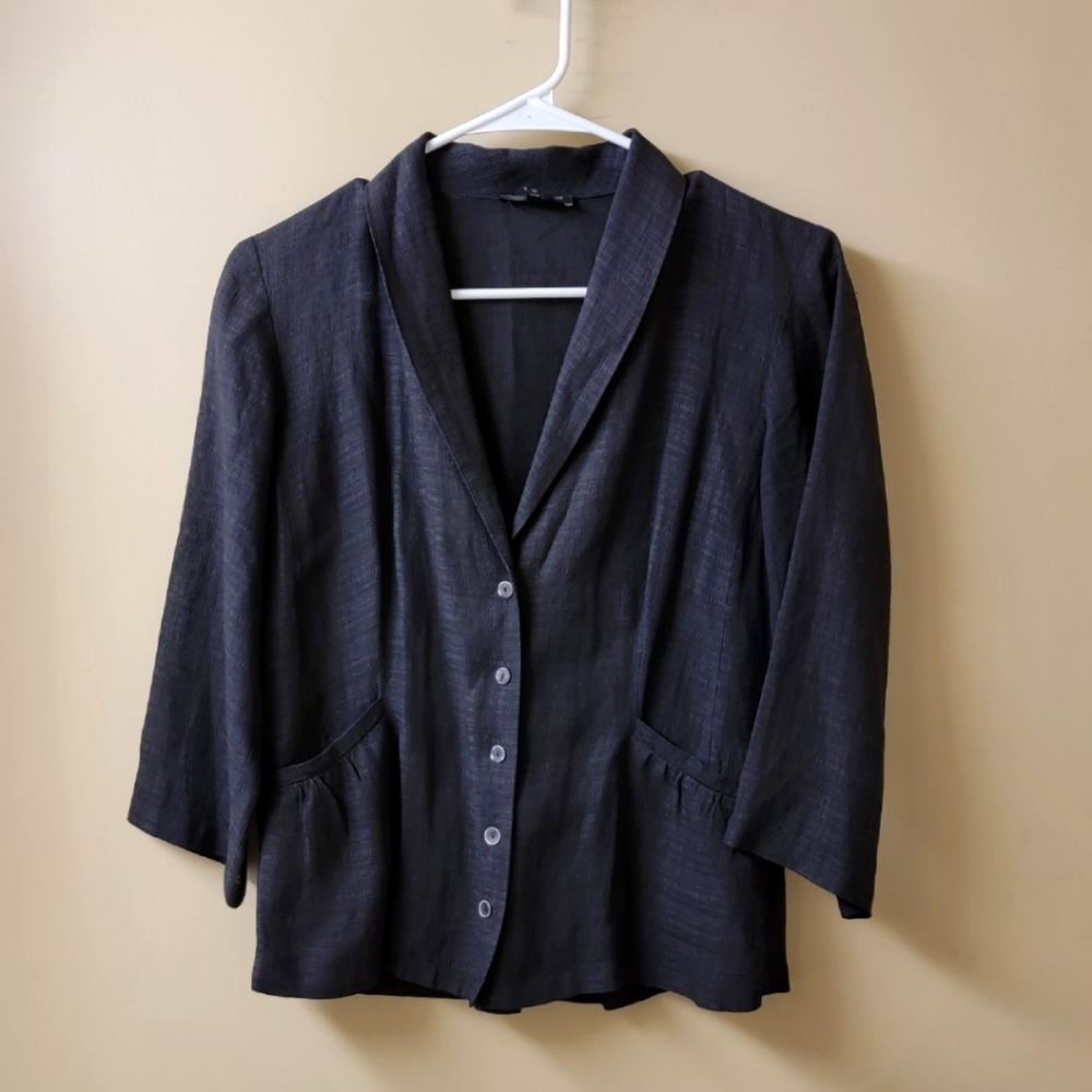 Eileen Fisher Linen Blend Blazer Size XS